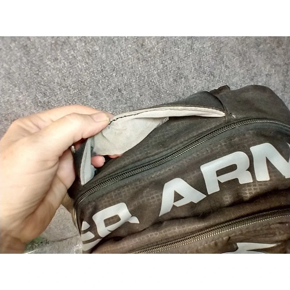 Under Armour Storm Backpack Black Grey Neon Green HeatGear Athletic School Bag